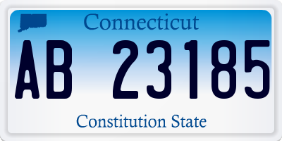 CT license plate AB23185
