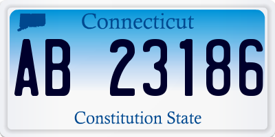 CT license plate AB23186