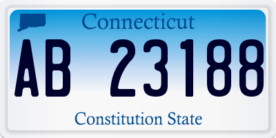 CT license plate AB23188