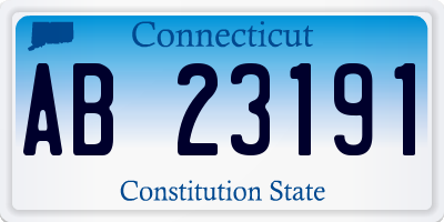 CT license plate AB23191