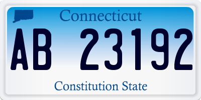 CT license plate AB23192