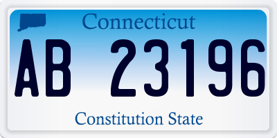 CT license plate AB23196