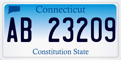CT license plate AB23209