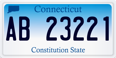 CT license plate AB23221