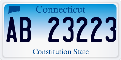 CT license plate AB23223