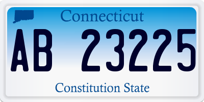 CT license plate AB23225