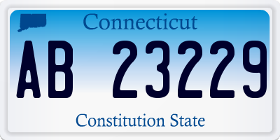 CT license plate AB23229