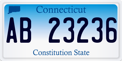 CT license plate AB23236