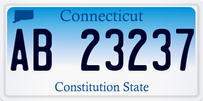 CT license plate AB23237