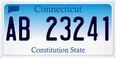 CT license plate AB23241