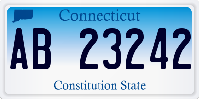 CT license plate AB23242