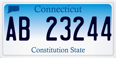 CT license plate AB23244