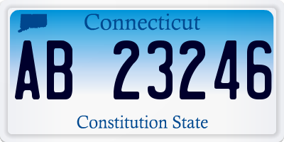 CT license plate AB23246
