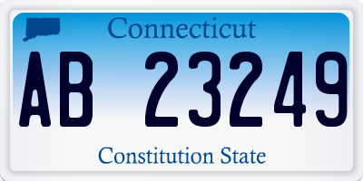 CT license plate AB23249