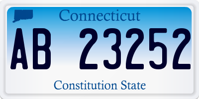 CT license plate AB23252