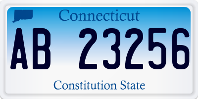 CT license plate AB23256