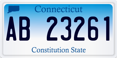 CT license plate AB23261