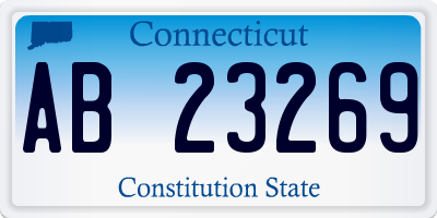 CT license plate AB23269