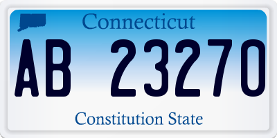 CT license plate AB23270