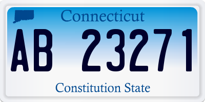 CT license plate AB23271