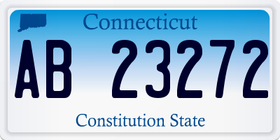 CT license plate AB23272