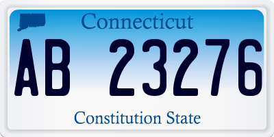 CT license plate AB23276