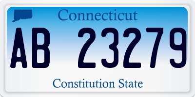CT license plate AB23279