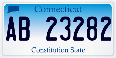 CT license plate AB23282