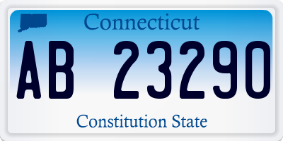 CT license plate AB23290