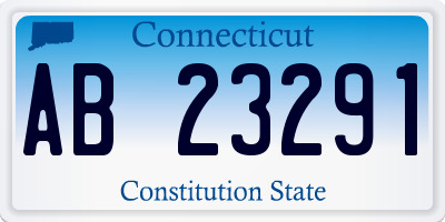 CT license plate AB23291