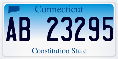CT license plate AB23295