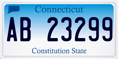 CT license plate AB23299