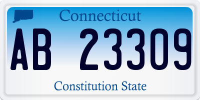 CT license plate AB23309