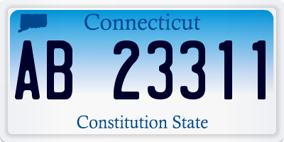 CT license plate AB23311