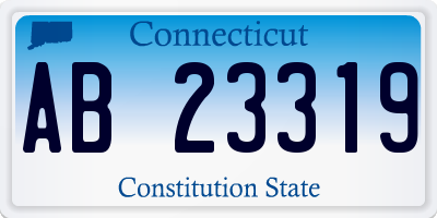 CT license plate AB23319