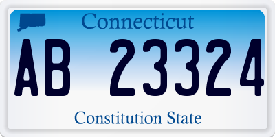 CT license plate AB23324