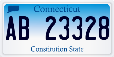 CT license plate AB23328