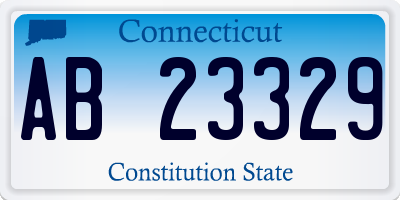 CT license plate AB23329