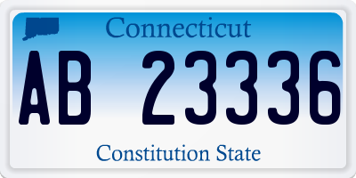 CT license plate AB23336