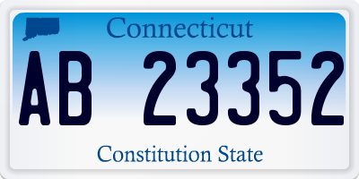 CT license plate AB23352