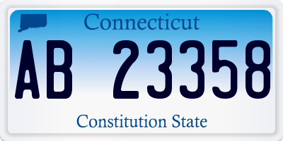 CT license plate AB23358