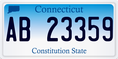 CT license plate AB23359
