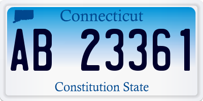 CT license plate AB23361