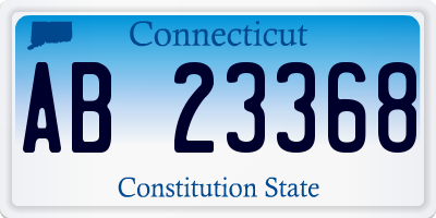CT license plate AB23368