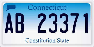 CT license plate AB23371