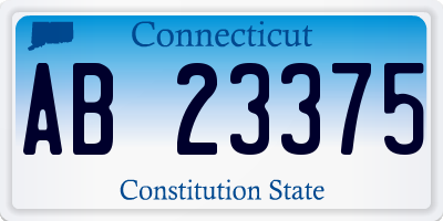 CT license plate AB23375