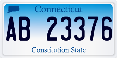 CT license plate AB23376