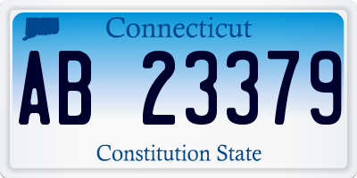 CT license plate AB23379