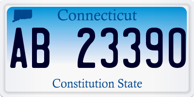 CT license plate AB23390