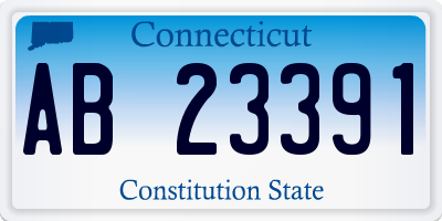 CT license plate AB23391